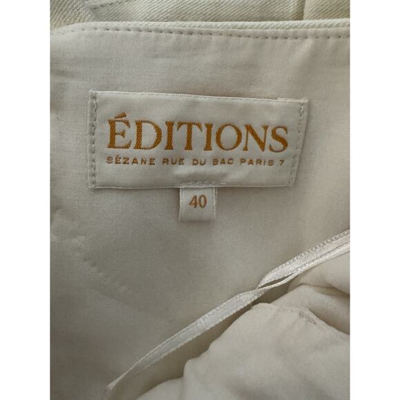 Sézane Editions Gioia Blouse Size 40 US Sz 8 Top Ecru White - Picture 9 of 13